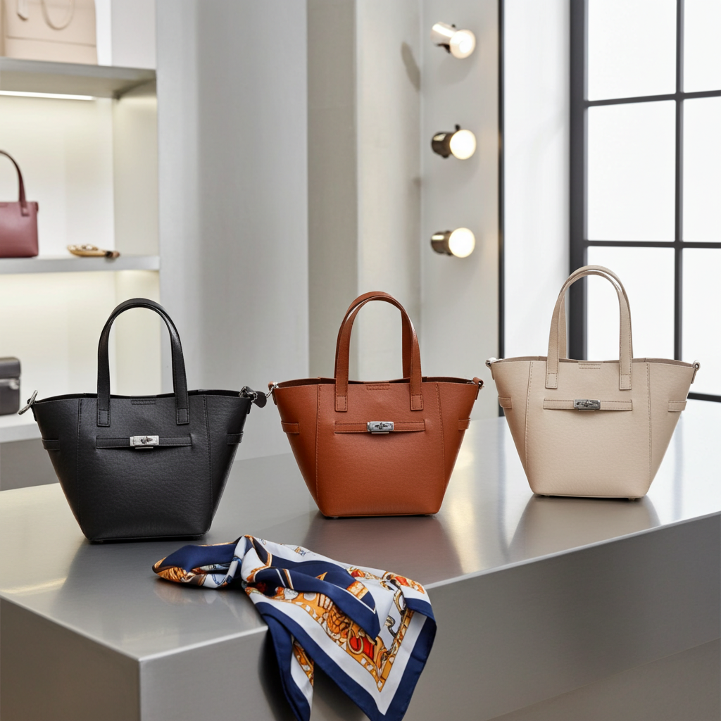 Custom Cross-Border Top-Grain Vegetable-Tanned Leather Basket Bag, Large-Capacity Commuter Elegant Women's Genuine Leather Handbag