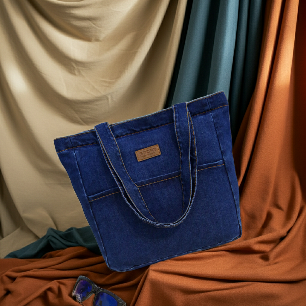 Denim BagNew Style Simple And FashionablKoreanstyle Fresh And Clean