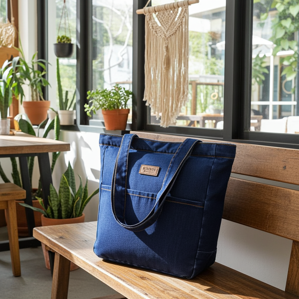 Denim BagNew Style Simple And FashionablKoreanstyle Fresh And Clean